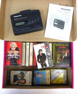 Lot 27 - Box Lot incl Panasonic Stereo Radio Cassette Player RQ-V195 & Casse