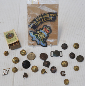Lot 50 - Small Lot of Vintage Military Items incl Australian Military Forces But