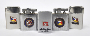 Lot 52 - 5 x Vintage Assorted Shipping Themed Cigarette Lighters incl Ronson, Oc