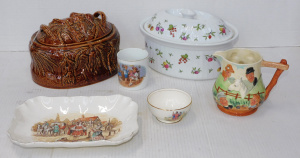 Lot 115 - Group lot of Ceramics inc Portmeirion lidded game dish No 2, Royal Wor