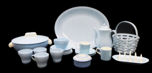Lot 117 - Group Lot Mixed Pastel Blue English China - incl Wedgwood Jasperware T