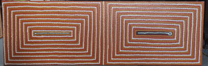 Lot 142 - Robert Nanala Tjapaljarri (1959 - ) Large Stretched Aboriginal Oil Pai