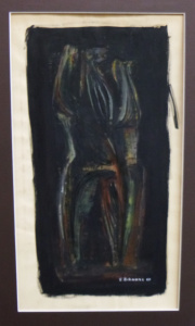 Lot 150 - Teisutis Zikaras (1922-1991) Mounted Watercolour & Gouache - Troja