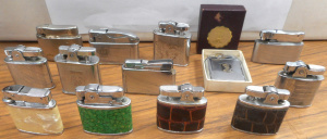Lot 181 - Group lot assorted Vintage cigarette lighters, incl Crown, Zublin, Sav