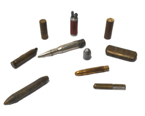 Lot 187 - Lot of Vintage Trench Art Cigarette Lighters incl, Lighters made from