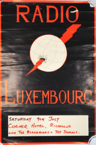 Lot 199 - Vintage Radio Luxembourg Concert Gig poster at The Corner Hotel Richm
