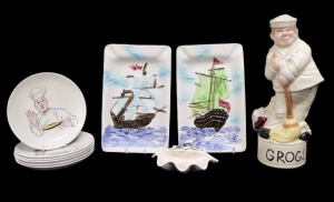 Lot 223 - Group lot - Kitsch vintage Japanese & other Ceramics - Set of 6 x