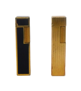 Lot 292 - 2 x Vintage Cartier Cigarette Lighters - 1 x Heavy Vertical Line Desi