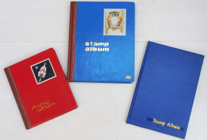 Lot 313 - 3 x Stamp Albums & contents - Mostly Australian inc Large Album wi