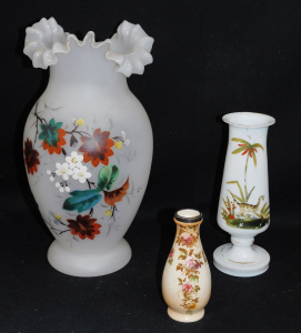 Lot 332 - Group lot - Victorian & Edwardian items - Large Vic Glass Vase w H