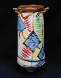Lot 361 - Vintage Peter Pilven Australian Studio Pottery Vase - Narrow collar ba