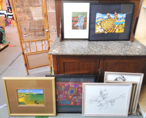 Lot 19 - Group lot - Framed Vintage & Modernist Prints & Pictures - pair