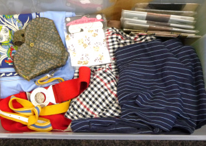 Lot 23 - Box Lot Vintage Ladies & Mens Clothing - incl Men's Striped and Che