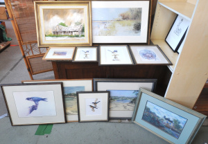 Lot 34 - Group lot - Decorative Framed Oil Paintings, Pastels & Prints - Coa