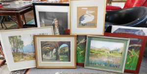 Lot 64 - Group lot of Pictures & Paintings inc Signed Kenneth Jack - Quadran