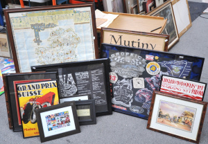 Lot 69 - Group Lot Mixed Framed Pictures & Prints - incl Mounted T-Shirt Cut