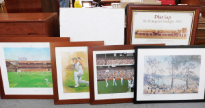Lot 82 - Group lot of Framed Sporting Prints inc 2 x Alan Fearnley Cricket Prin