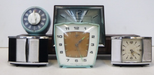 Lot 124 - Group Lot Retro Alarm Clocks & Kitchen Timer