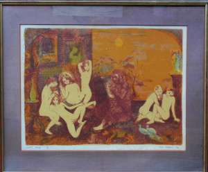 Lot 130 - Paul Ashton Delprat (1942 - ) Framed colour silkscreen - The Artists S