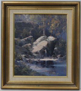 Lot 131 - Ramon Ward Thompson (1941 - ) Framed Oil Painting - Filtering Light -