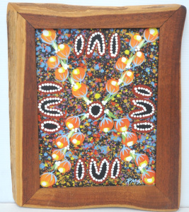 Lot 134 - Reggie Sultan (1955 - ) Framed Aboriginal Oil painting on Canvas - Col