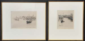 Lot 150 - Eugene Bejot (French, 1867 - 1931) 2 x Framed Etchings - The Bastille