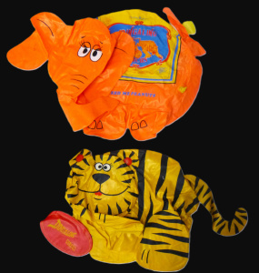 Lot 160 - 2 x Vintage 'Dingaling Circus' Inflatable Toy Animals - incl Tiger &am