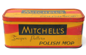 Lot 178 - Vintage Mitchell's Sweeper Pattern Polish Mop Tin for Thomas Mitchell