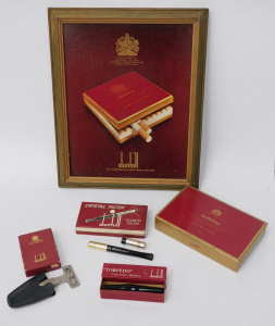 Lot 199 - Group Vintage Dunhill Tobacconalia inc Framed Dunhill advertising 24cm