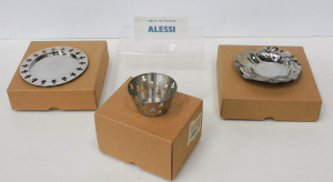 Lot 203 - 4 pces Italian Alessi inc 3 x Boxed Stainless steel Miniatures - King