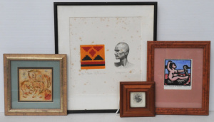Lot 216 - Group lot - Framed Modernist Works on Paper - 'Grab life by the Throat