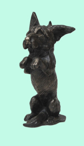 Lot 238 - Vintage Spelter Terrier Dog - Begging 15cm H