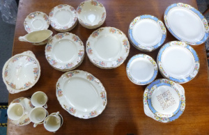 Lot 251 - 2 x Vintage English China Dinner Sets for 6 - incl Meakin 'Jacobean' S