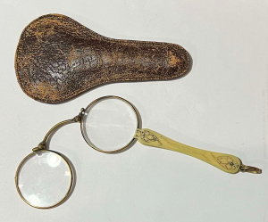 Lot 260 - Victorian Lorgnette with original soft leather case