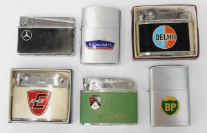 Lot 267 - 6 x Vintage Motoring Advertising Cigarette lighters Broons Ford Motor