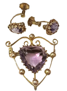 Lot 283 - c1900 9ct gold filigree Brooch (Willis & Sons, Australia) & pa