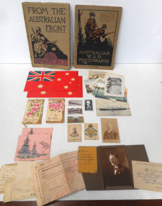 Lot 309 - Group Vintage Military-related Ephemera and books, incl Australian War