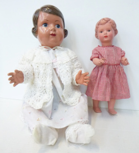 Lot 332 - 2 x 1940s - 50s Celluloid Dolls inc, German Schildkrot Turtle Mark mod