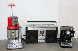 Lot 85 - 4 pces inc Sharp Portable Stereo Radio Cassette deck Model GF9696 7 2 x