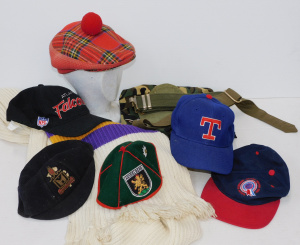 Lot 23 - Box lot - Vintage Mens Hats & Access - old Felt School Cap, large x