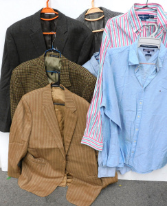 Lot 28 - Box lot of Mens clothing inc Tweed Jackets, Ralph Lauren & Tommy Hi
