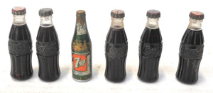 Lot 72 - 6 x Vintage Coca-Cola & 7UP Novelty Cigarette Fuel Lighters