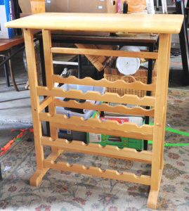 Lot 74 - Modern Wooden Wine RackTable for 24 Bottles - Approx 91cm H