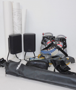 Lot 88 - Mixed Group lot inc Pair Pioneer CS-220 Speakers, Velbon Camera Tripod,