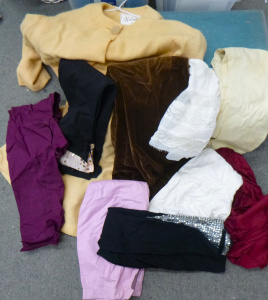 Lot 97 - Vintage Suitcase with ladies clothing inc, 1960s Hilson of Melbourne Co