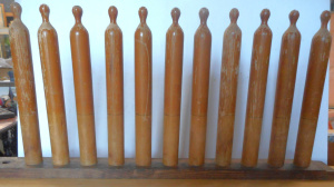 Lot 105 - Wooden condom former, 74cm long