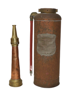 Lot 113 - 2 x Vintage Brass & Copper items inc Simplex Fire Extinguisher &am