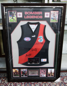 Lot 136 - Large Framed Essendon Football Club Ltd Ed Presentation - Bomber legen