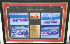 Lot 143 - Large framed Ltd Ed Michael Schumacher Ferrari presentation - featurin