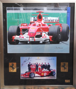 Lot 144 - Large framed Ltd Ed Ferrari F1 Presentation - signed by Michael Schuma